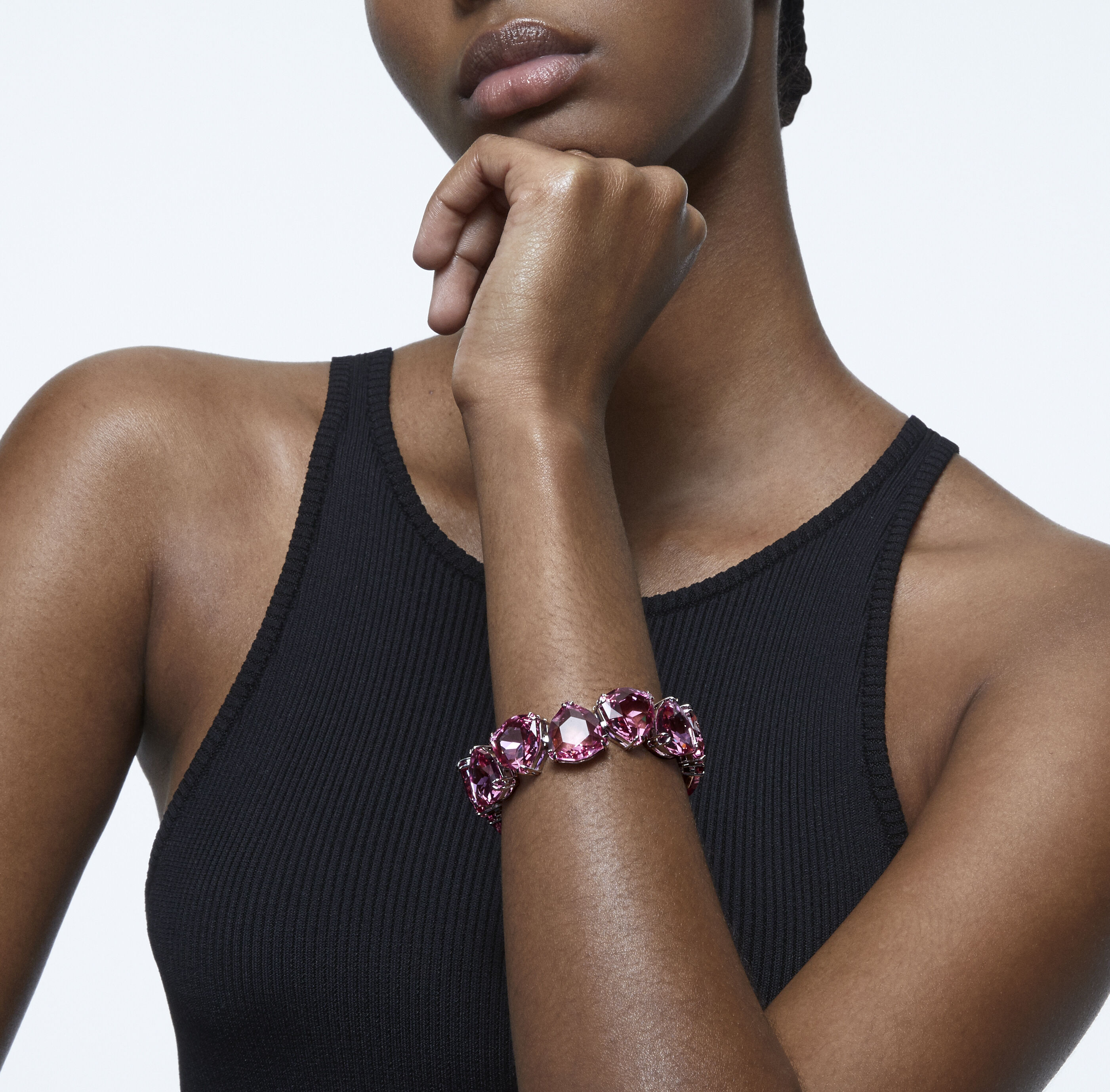 Swarovski pink 2024 crystal bracelet